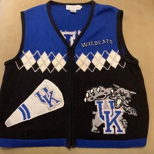 Vintage University of Kentucky zip up sweater vest